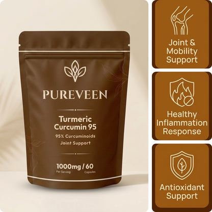 Pureveen Turmeric Curcumium 95% 3x Quantity